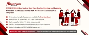 NURS FPX 6108 Assessment 1 MSN Practicum Conference Call Template